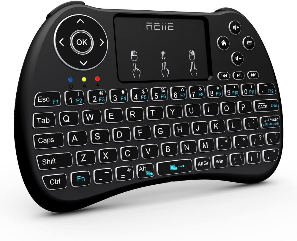 Mini tastatura wireless, touchpad, taste multimedia, receiver USB, Reiie H9S - imagine 7
